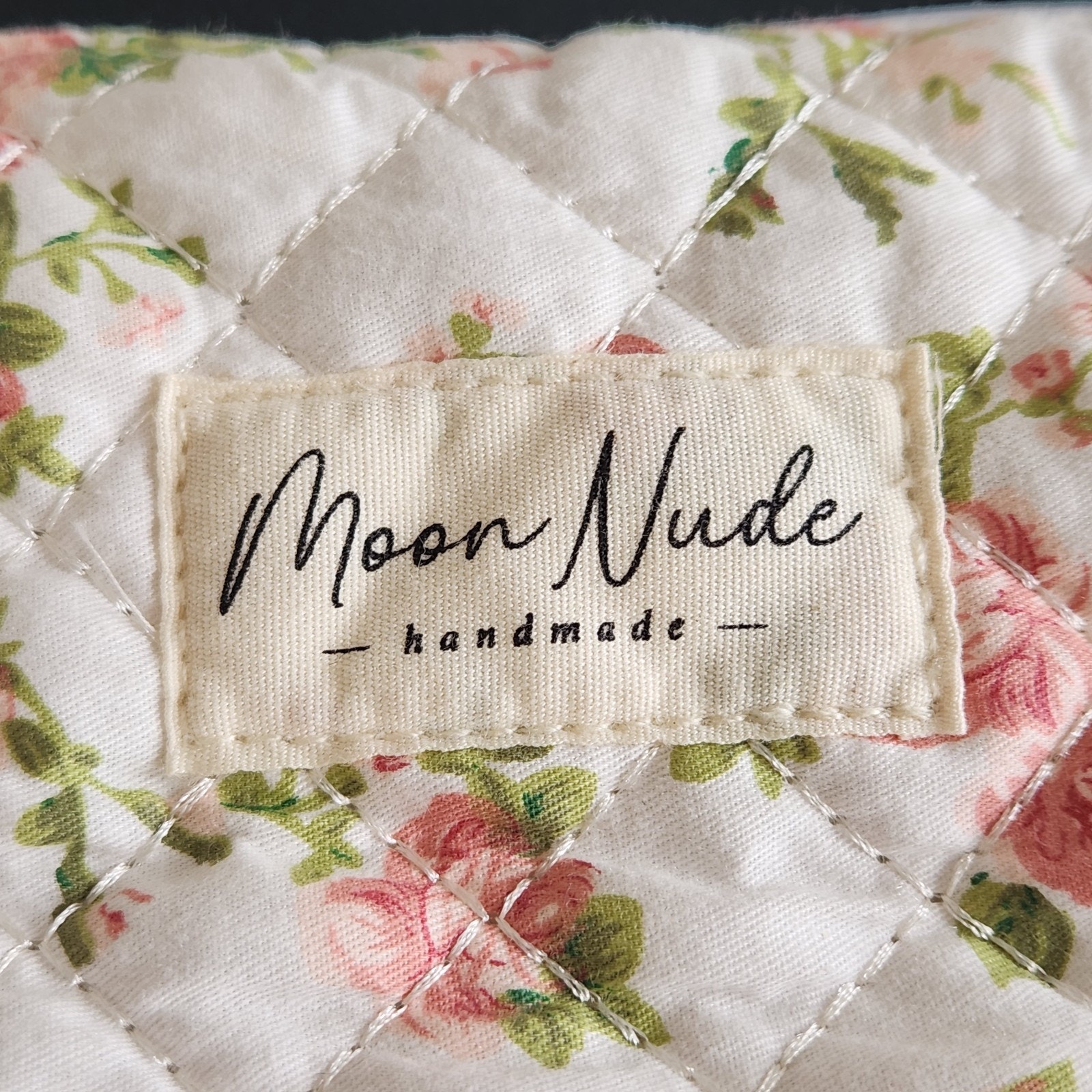 Moon Nude Roze Mini Floral Puffer Shoulder Bag Quilted Cottagecore Feminine Rose — image 3 of 8